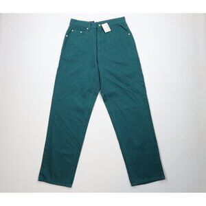 Deadstock Vtg 90s Streetwear Mens 32x33 Baggy Fit Skateboard Denim Jeans Green
